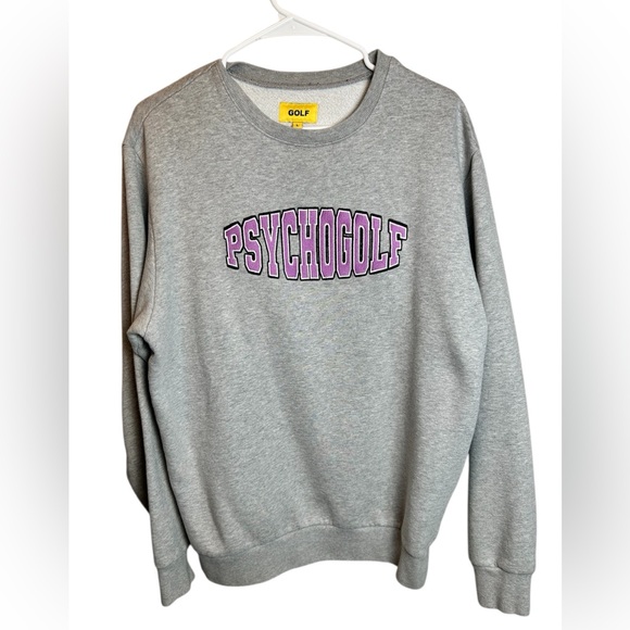 Golf Wang x Tyler The Creator Psychogolf Grey Purple Crewneck Size Large - Picture 1 of 6